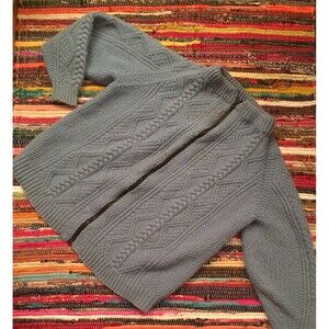 Thick Heavy Wool Sweater Vintage Full Zip Ski Winter Top Size XL Womens Mens 1X